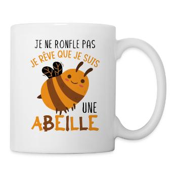 Abeilles Apicoles Drôles - Mug blanc - blanc - Droite