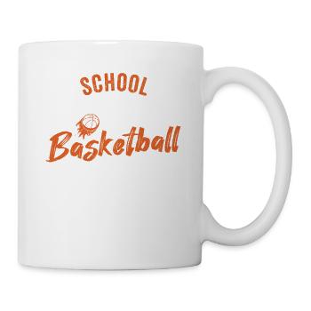 Schule ist wichtig, aber Basketball ist noch wicht - Tasse - Weiß - Rechts