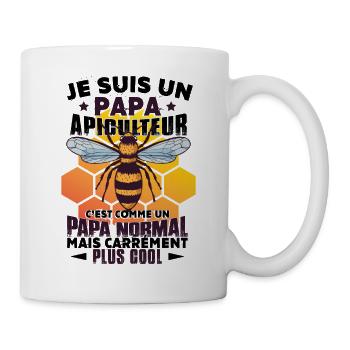 Papa | Abeille | Apiculteur | Homme | Miel - Mug blanc - blanc - Droite