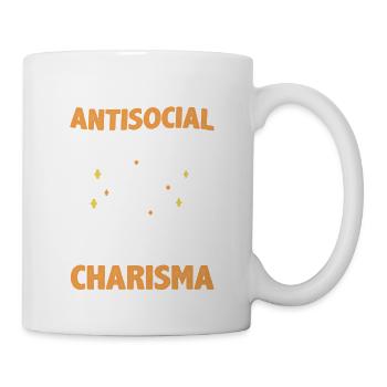 Je ne suis pas antisocial, j’ai roulé bas sur le charisme 4 - Mug blanc - blanc - Droite