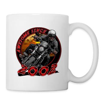Awesome since 2002, biker's birthday - Mug - white - Right