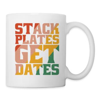 Stack Plates Get Dates 5 - Tasse - Weiß - Rechts