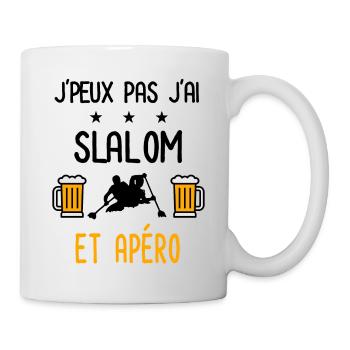 J'peux pas j'ai slalom apéro - Mug blanc - blanc - Droite