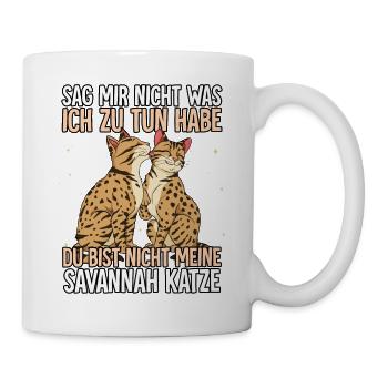 Savannah Katze - Tasse - Weiß - Rechts