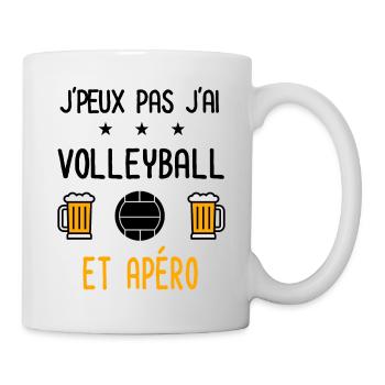 J'peux pas j'ai volleyball apéro - Mug blanc - blanc - Droite