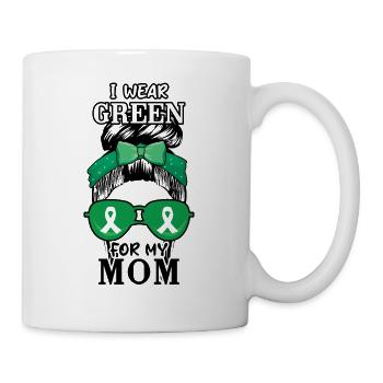 Je porte du vert pour la sensibilisation aux maladies rénales de maman - Mug blanc - blanc - Droite