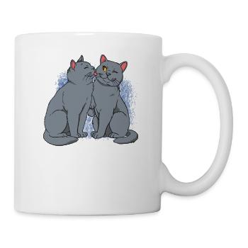 Britisch Kurzhaar Katze - Tasse - Weiß - Rechts