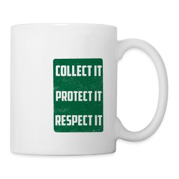 Collect It Protect It Respect It Funny TCG Trading - Mug - white - Right