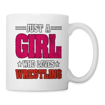 Nur ein Mädchen, das Wrestling liebt - Tasse - Weiß - Rechts