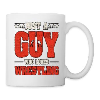Just A Guy Who Loves Wrestling - Mug - white - Right