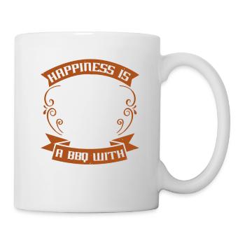 GLÜCK IST EIN BBQ MIT FREUND - Tasse - Weiß - Rechts