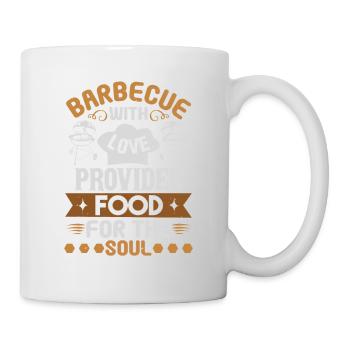 GRILLEN MIT LIEBE GIBT NAHRUNG FÜR DIE SEELE - Tasse - Weiß - Rechts
