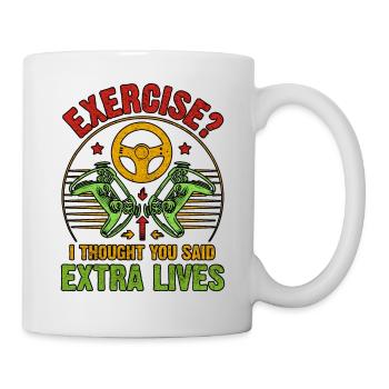 Exercise I Thought You Said Extra Lives Gamer - Mug - white - Right