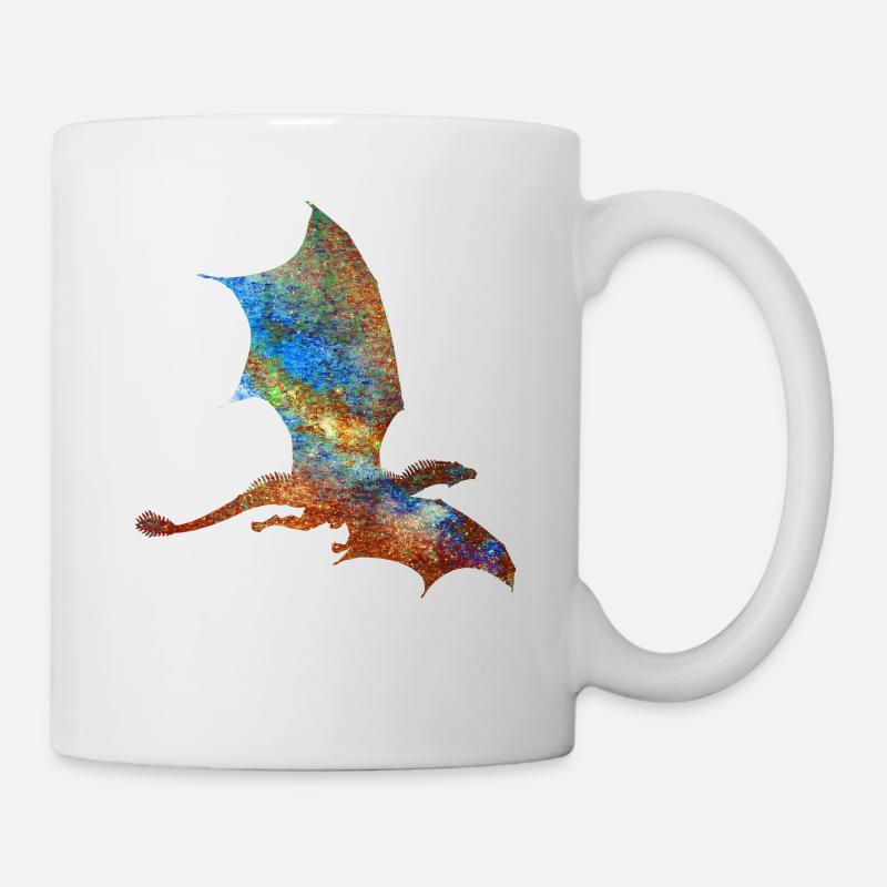 Dragon coloré - Mug blanc - blanc