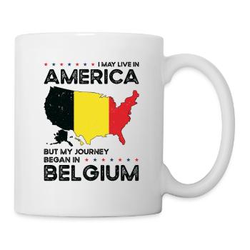 Born Belgian Belgium American USA Citizenship - Mug - white - Right
