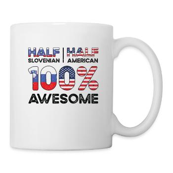 Geboren slowenisch Slowenien amerikanisch USA - Tasse - Weiß - Rechts