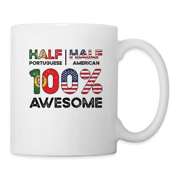 Geboren Portugiesisch Portugal Amerikanisch USA - Tasse - Weiß - Rechts