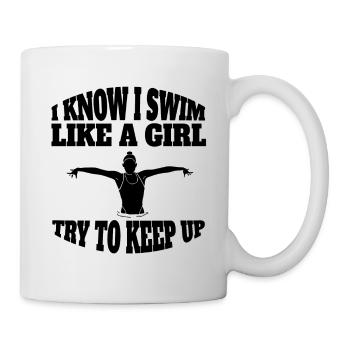 Nageuse Nageuse Femme Club de natation - Mug blanc - blanc - Droite