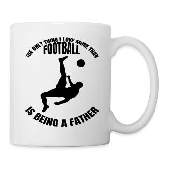 Fußballspieler Dad Fußballverein Fußballer Vater - Tasse - Weiß - Rechts