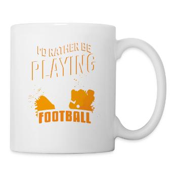 Je préfère jouer à FOOTBALL Cool Retro Player - Mug blanc - blanc - Droite