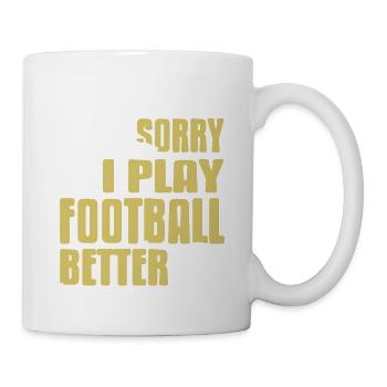Désolé je joue au football mieux rétro drôle joueur - Mug blanc - blanc - Droite