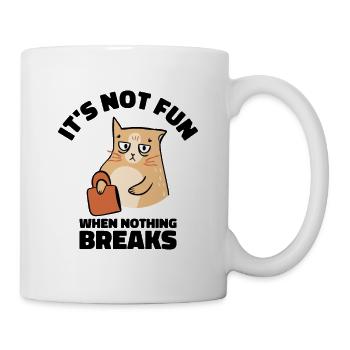 Mean Cat Drawing Line Art Cat Owner Pet Cat - Mug - white - Right