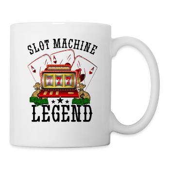 Kasino Glücksspiel Spielautomat Kartenspiel - Tasse - Weiß - Rechts
