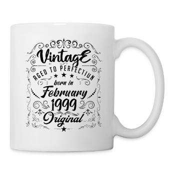 Vintage Né(e) en Février 1999 anniversaire février - Mug blanc - blanc - Droite