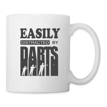 Dart cool saying Easily distracted by Darts - Mug - white - Right