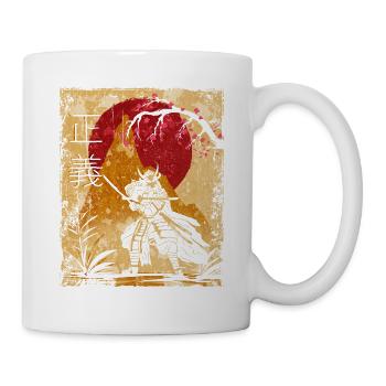 Samouraï Art Japonais Vintage Fighter Rétro - Mug blanc - blanc - Droite