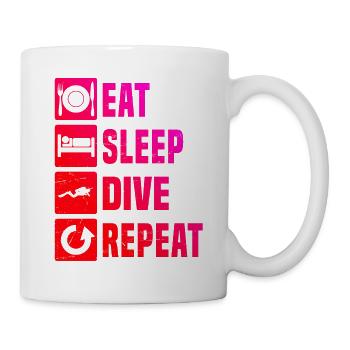 Scuba Taucher Diver Diving Taucher Free Dive - Mug - white - Right