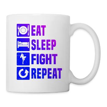 Muay Thai Thaiboxer Thaibox Thaiboxing Herren - Tasse - Weiß - Rechts