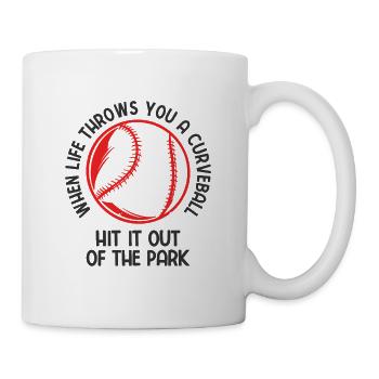 Baseball - Tasse - Weiß - Rechts