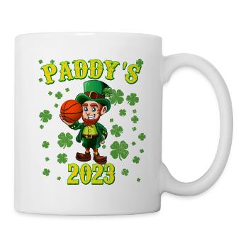 St Patricks Day 2023 Leprechaun Kids Basketball - Mug blanc - blanc - Droite