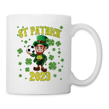 St Patricks Day 2023 Kids Boys Girls Soccer - Mug - white - Right