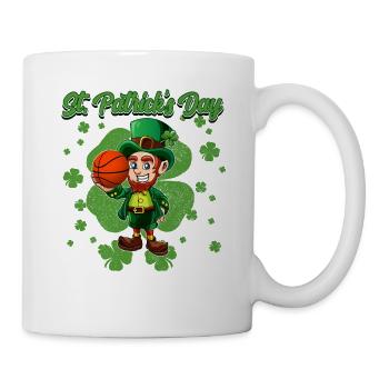 Leprechaun Basketball St. Patricks Tag - Tasse - Weiß - Rechts