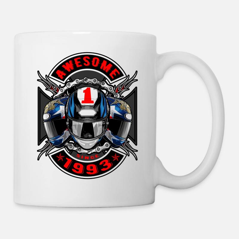 Awesome since 1993, Biker Geburtstag - Tasse - Weiß