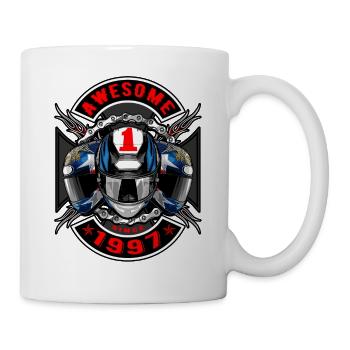 Awesome since 1997, Biker's Birthday - Mug - white - Right