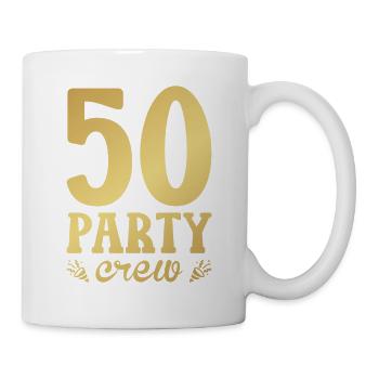 50 Birthday 50 Party Crew Squad 50th Bday Party - Mug - white - Right