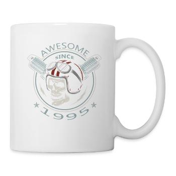 Génial depuis 1995, anniversaire du motard - Mug blanc - blanc - Droite