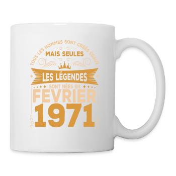 Les Légendes Sont Nées En Février 1971 - Mug blanc - blanc - Droite