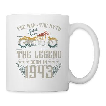 L'homme Le Mythe La Légende Né En 1943 Cadeau - Mug blanc - blanc - Droite