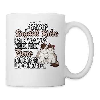 Ragdoll Katze - Tasse - Weiß - Rechts