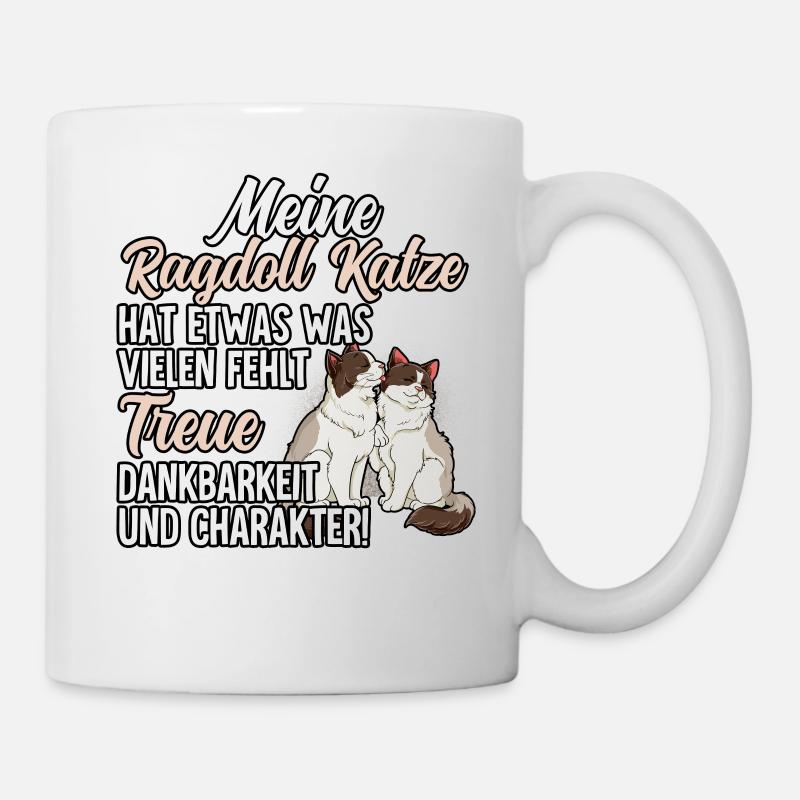 Ragdoll Katze - Tasse - Weiß
