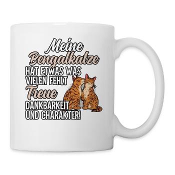 Bengalkatze - Tasse - Weiß - Rechts