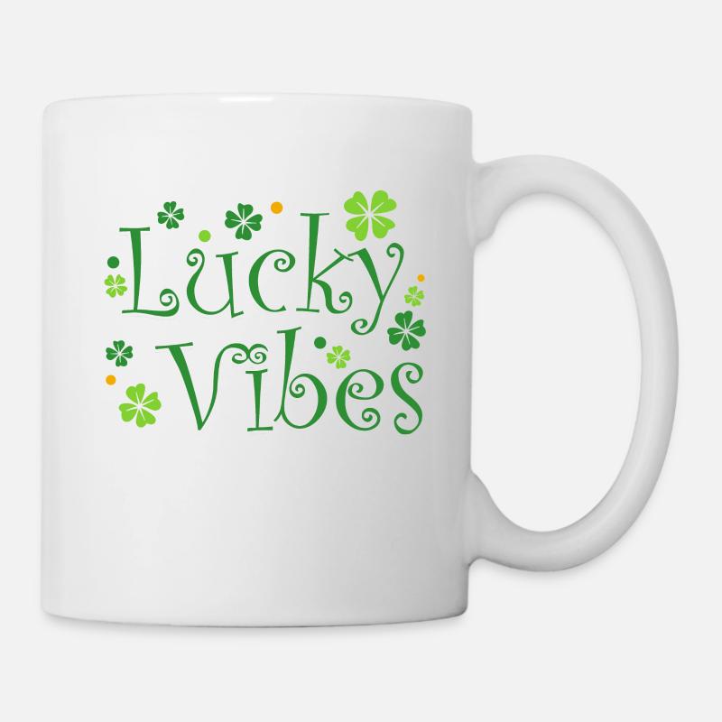 Trèfle de la Saint-Patrick Lucky Vibes - Mug blanc - blanc