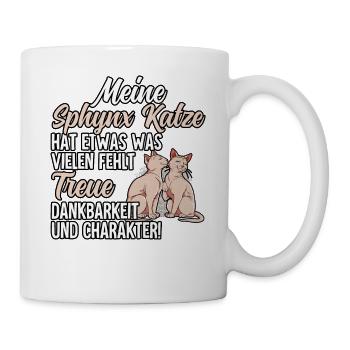 Sphynx Katze - Tasse - Weiß - Rechts