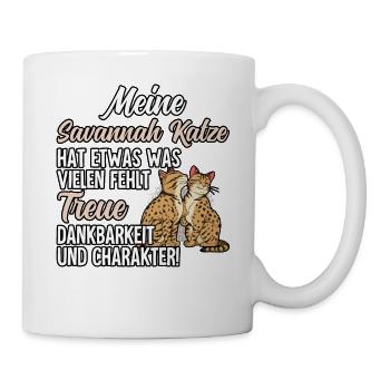 Savannah Katze - Tasse - Weiß - Rechts