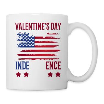 Valentine's Day is my Independence Day - Mug - white - Right