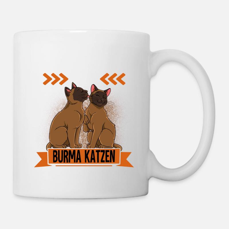 Burma Katze - Tasse - Weiß